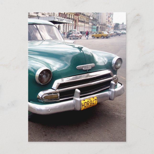 Oldtimer in Kuba Postkarte (Vorderseite)