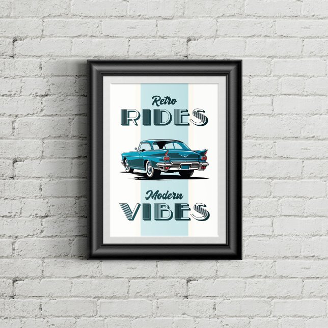 Oldtimer in Retro-Farben. Poster (Von Creator hochgeladen)