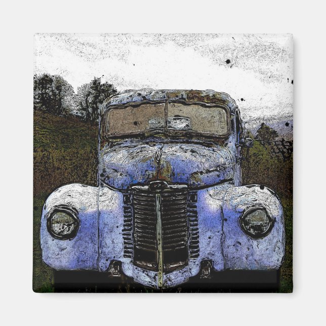 Oldtimer-LKW Magnet (Vorne)