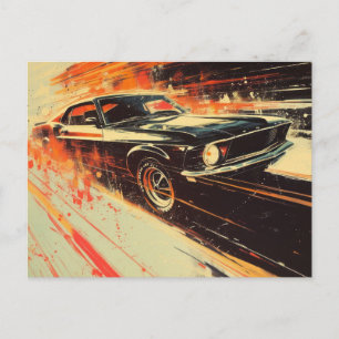 Oldtimer-Malerei Postkarte