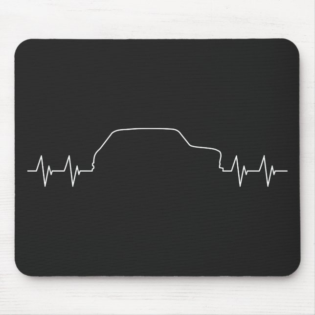 Oldtimer Mini Englischer Klassiker Herzschlag Mousepad (Vorne)
