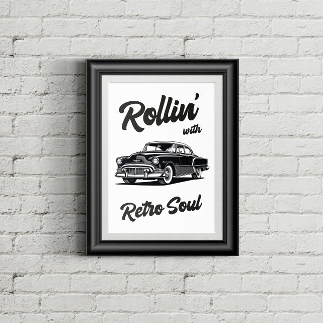 Oldtimer mit Typografie Poster (Von Creator hochgeladen)