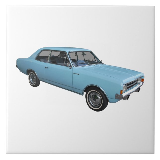 Oldtimer Opel Rekord Fliese (Vorderseite)