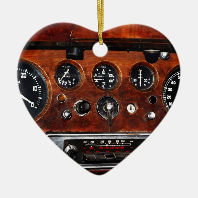 Oldtimer-Radio und -Instrumente Keramikornament (Vorne)