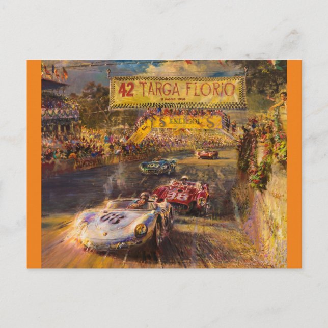 Oldtimer-Rennen Postkarte (Vorderseite)