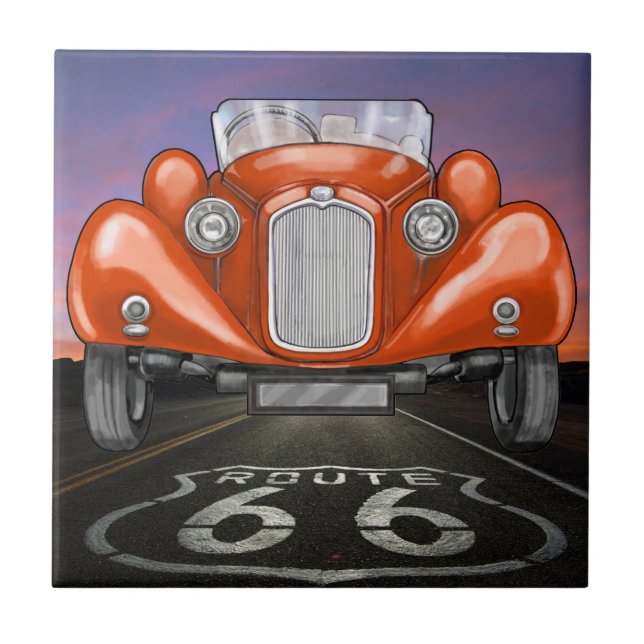 Oldtimer - Route 66 - SRF Fliese (Vorderseite)