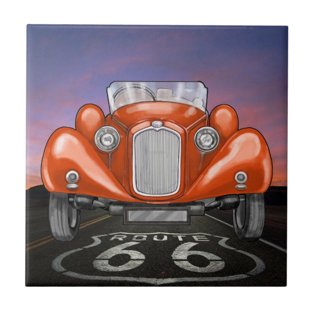 Oldtimer - Route 66 - SRF Fliese (Vorderseite)