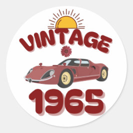 Oldtimer Runder Aufkleber