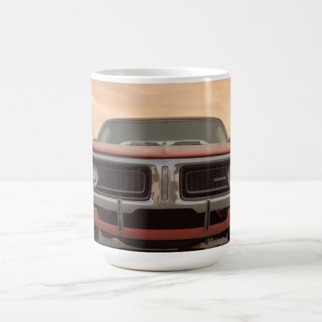 Oldtimer-Sonnenuntergang-Ansicht Kaffeetasse (Mittel)