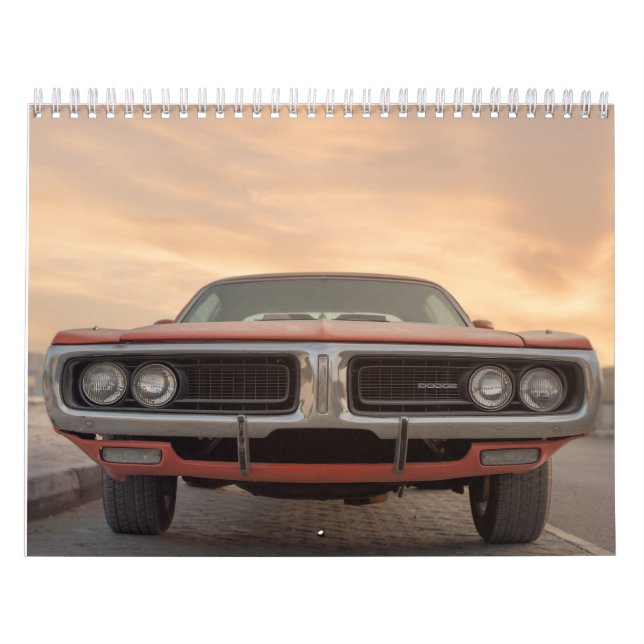 Oldtimer-Sonnenuntergangsansicht Kalender (Titelbild)