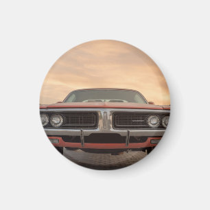 Oldtimer-Sonnenuntergangsansicht Magnet