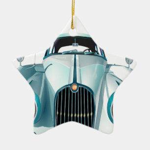 Oldtimer-Vintages Auto Keramikornament