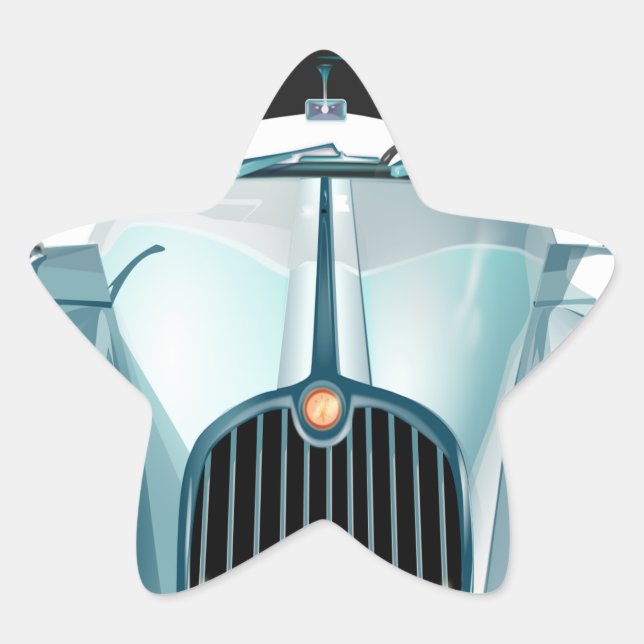 Oldtimer-Vintages Auto Stern-Aufkleber (Vorderseite)