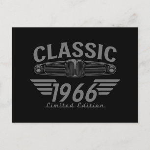 Oldtimerliebhaber 1966 Geboren 1966 60. Geburtstag Postkarte