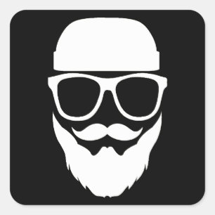 Ole Hipster YE Quadratischer Aufkleber