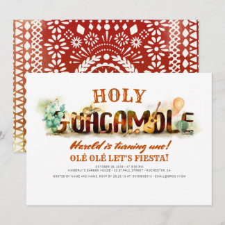OLÉ LET'S FIESTA Heilige Guacamole Geburtstag Einladung