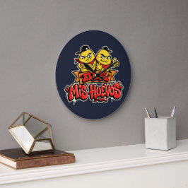 Ole mis huevos 2 große wanduhr