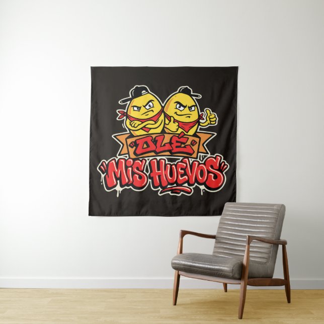 Ole mis huevos 2 wandteppich (Beispiel)