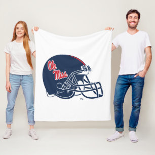 Ole Miss Football Helmet Dunkelblau Fleecedecke