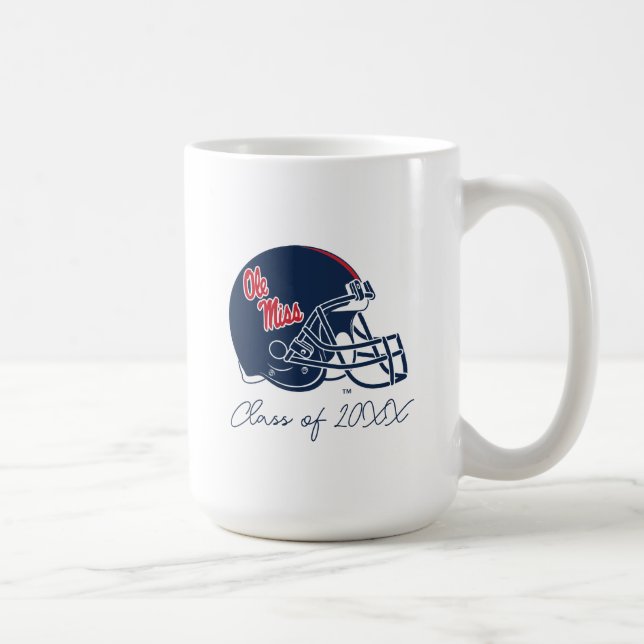 Ole Miss Football Helmet | Dunkelblau Kaffeetasse (Rechts)