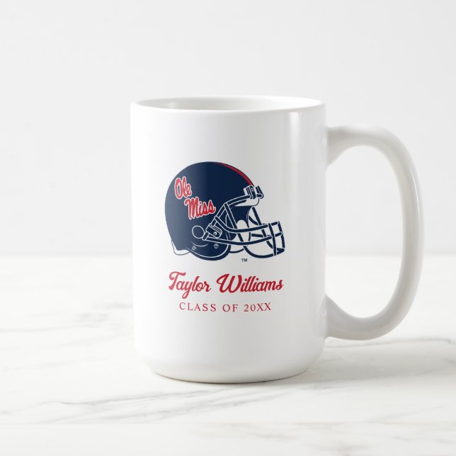 Ole Miss Football Helmet | Dunkelblau Kaffeetasse (Rechts)
