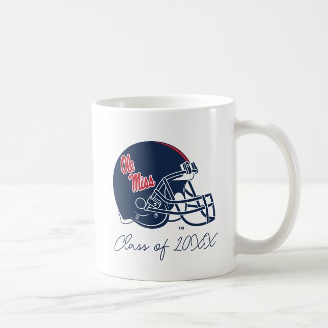 Ole Miss Football Helmet | Dunkelblau Kaffeetasse (Rechts)