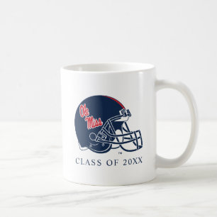 Ole Miss Football Helmet   Dunkelblau Kaffeetasse