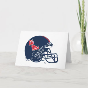Ole Miss Football Helmet   Dunkelblau Karte