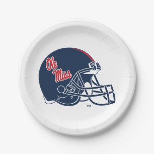 Ole Miss Football Helmet Dunkelblau Pappteller