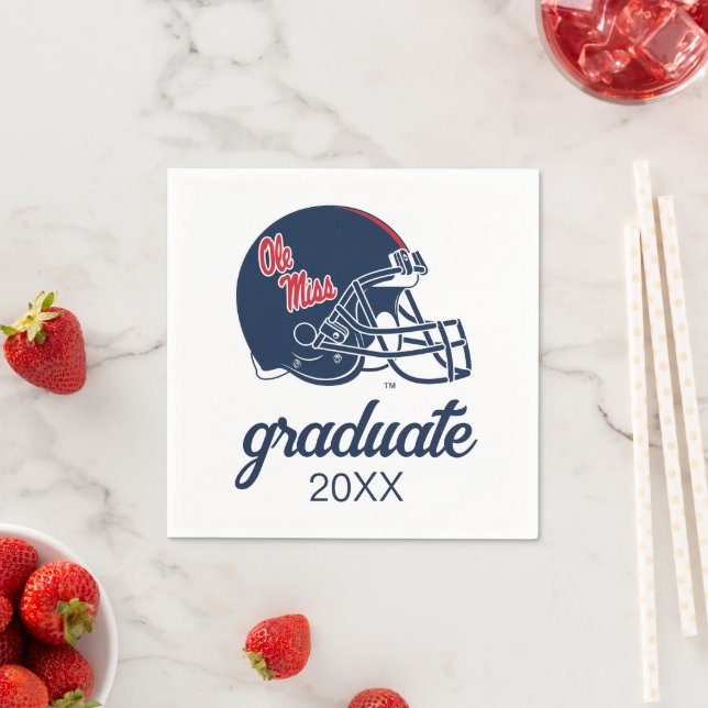 Ole Miss Football Helmet | Dunkelblau Serviette (Beispiel)