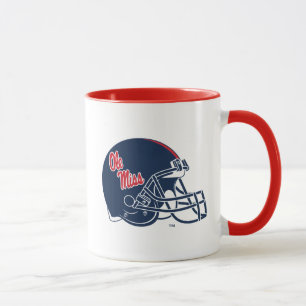 Ole Miss Football Helmet   Dunkelblau Tasse