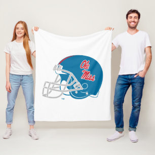 Ole Miss Football Helmet Light Blue Fleecedecke