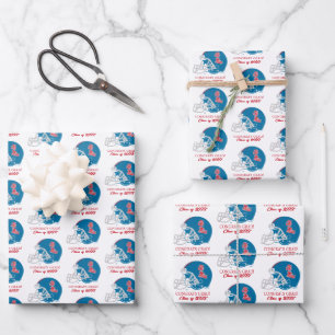 Ole Miss Football Helmet   Light Blue Geschenkpapier Set