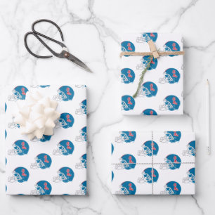 Ole Miss Football Helmet   Light Blue Geschenkpapier Set