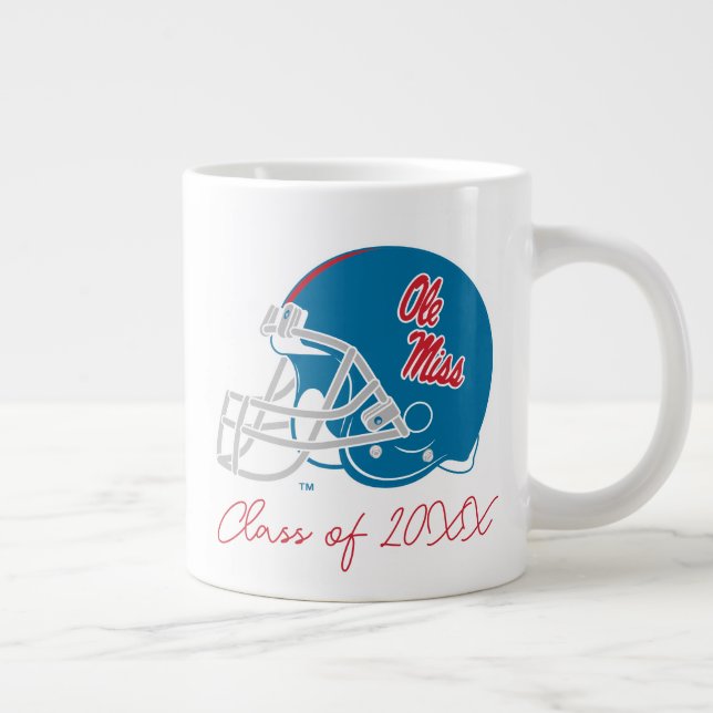 Ole Miss Football Helmet | Light Blue Jumbo-Tasse (Rechts)