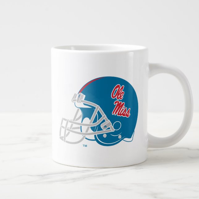 Ole Miss Football Helmet | Light Blue Jumbo-Tasse (Rechts)