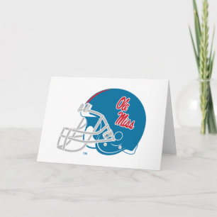 Ole Miss Football Helmet   Light Blue Karte