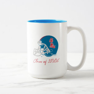 Ole Miss Football Helmet   Light Blue Zweifarbige Tasse