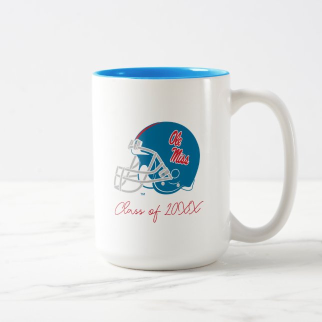 Ole Miss Football Helmet | Light Blue Zweifarbige Tasse (Rechts)