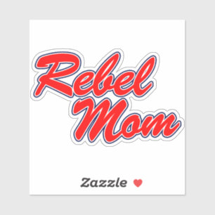 Ole Miss - Rebel-Mama-Roter Aufkleber