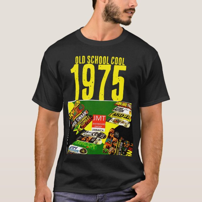 OLE SCHOOL COOL 1975 Dunkler T - Shirt (Vorderseite)