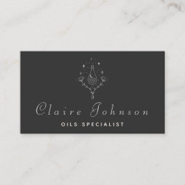 Öle Spezialist Blumentöpfe Gezeichnet Illustration Visitenkarte