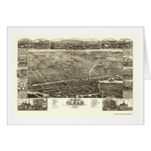 Olean, NY panoramische Karte - 1882