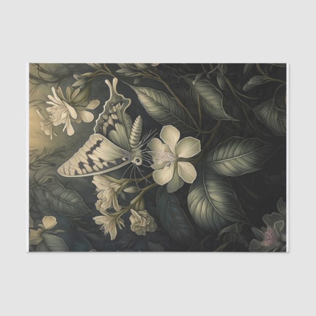 Oleander Magic, Moth in Twilight Seidenpapier (Vorderseite)