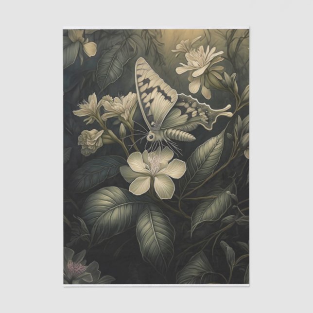 Oleander Magic, Moth in Twilight Seidenpapier (Vorderseite)