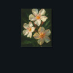 Oleander: Toxic Elegance Impressionist Oil Art Leinwanddruck<br><div class="desc">A masterfully rendered oil painting of the Mediterranean Oleander, capturing the delicate balance of beauty and natural defense. This piece features striking whitish-pink blossoms with subtle, elegant stripes, set against deep, feathery green foliage. Brought to life with thick, expressive impasto textures, the work is bathed in a dramatic, atmospheric light...</div>