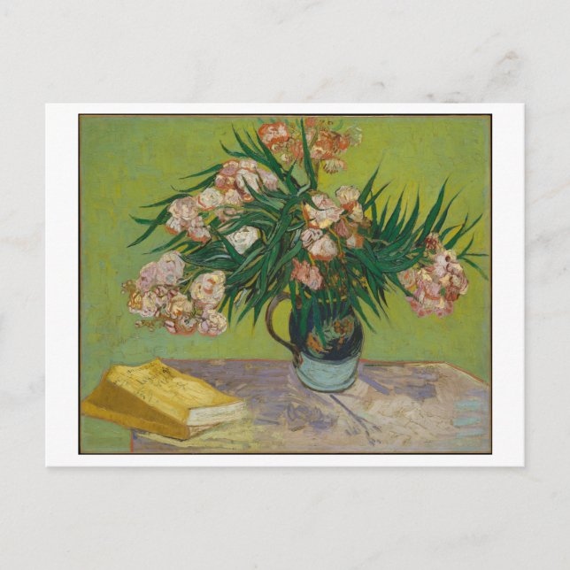 Oleanders von Vincent Van Gogh Floral Postcard Postkarte (Vorderseite)