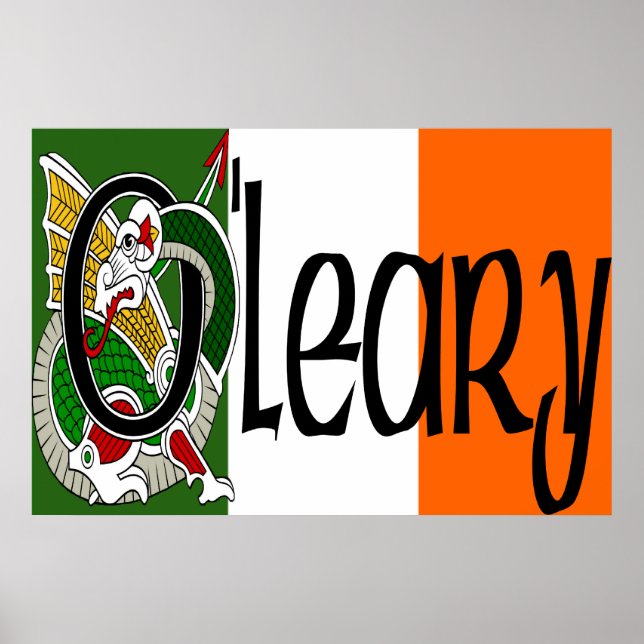 O'Leary Celtic Dragon Print Poster (Vorne)