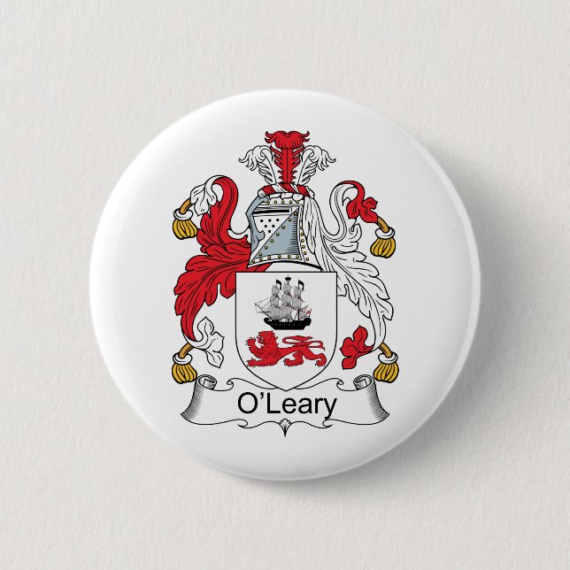 O'Leary-Familienwappen Button (Vorderseite)