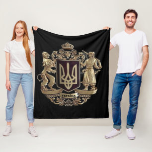 Olena Zelenska Ukraine Wappen Fleecedecke